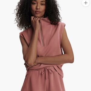 Varley Magnolia Half Zip 2.0 Tank Canyon Rose NWT/ NWOT